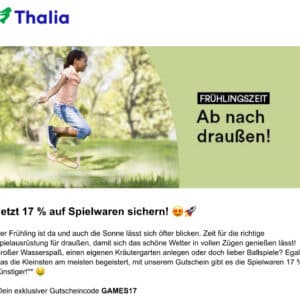 17% auf Spielwaren bei Thalia