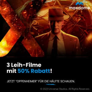 maxdome: 3 Leih-Filme mit 50% Rabatt