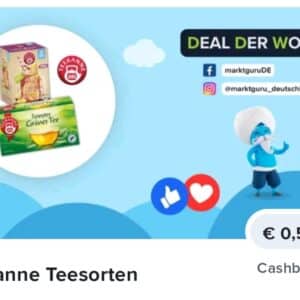 50 ct auf Tee von Teekanne (Marktguru)