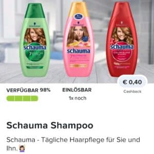 0,40 € Cashback für Schauma Shampoo bei Marktguru