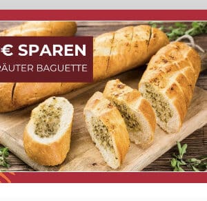 0,50€ Cashback auf Kräuterbaguette bei Scondoo