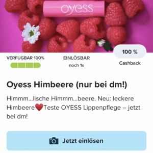 Oyess Himbeere Gratis bei Dm mit Marktguru