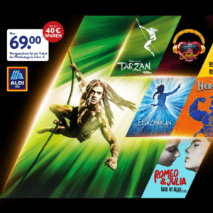 Aldi Gutschein für Musicals & Shows für 69€! 😀 Nur bis 23.03.2025!