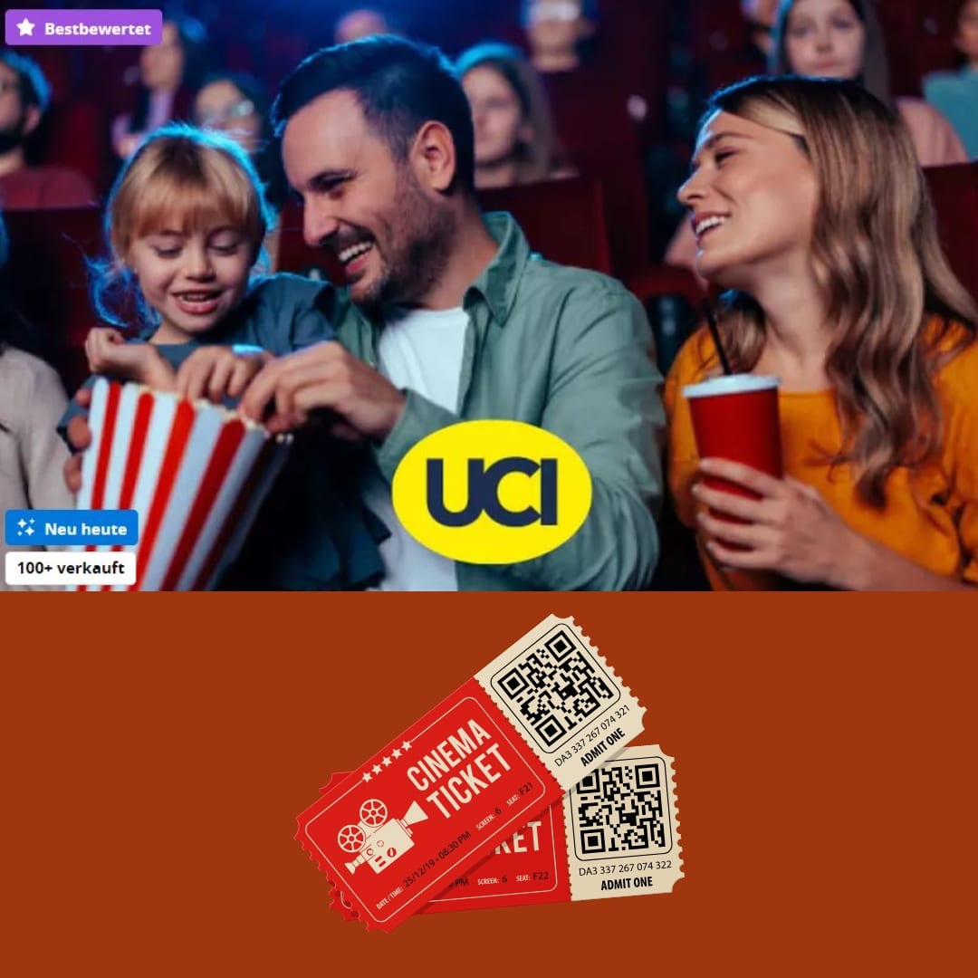 Thumbnail UCI Kino Gutscheine über Groupon 🎞️🍿 2 Tickets für 14,90€ | 5 Tickets 36€ | 10 Tickets für 69€