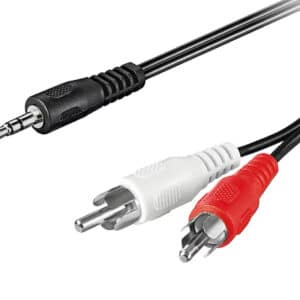 Klinke 3,5mm Stecker auf 2x Cinch-Stecker, Stereo, 5 Meter für 1,10€ (statt 3,69€)