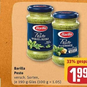 Gratis Barilla Pesto bei REWE