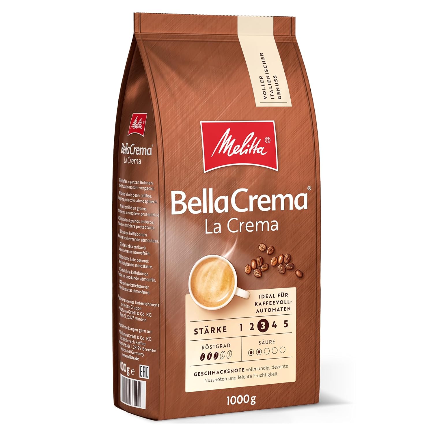 ☕️ Melitta BellaCrema La Crema 1kg Kaffeebohnen nur 7,99€!