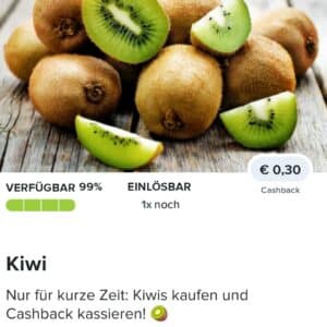 0,30 € Cashback auf Kiwi bei Marktguru