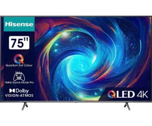 Hisense 75E77KQ/ Pro sw QLED-TV UHD Multituner BT Smart Dolby Vision für 719,10 € (statt 899 €)