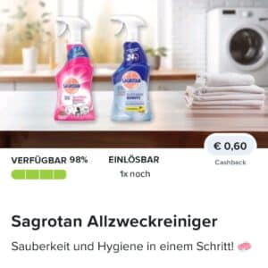 0,60 Cashback auf Sagrotan Allzweckreiniger bei Marktguru