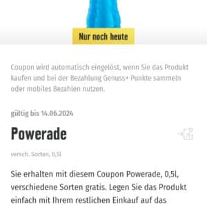 Gratis Powerade in der Edeka App