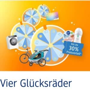 dm Glücksräder: Bis 1.7. an 4 Glücksrädern drehen - mit jedem Dreh einen der Hauptgewinne oder dm-Coupons gewinnen! 🤩