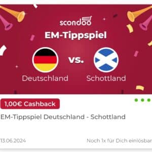 EM Tippspiel Scondoo ... bei richtigem Tipp gibt es 1€ CB