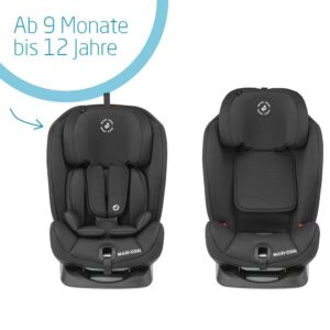 Maxi-Cosi Titan Mitwachsender Kindersitz, 9-36 kg, 9 Monate-12 Jahre, Baby Autositz, ISOFIX-Kindersitz, Basic Black