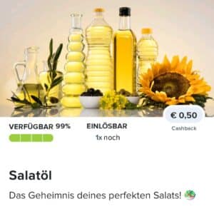 0,50€ Cashback auf Salatöl bei Marktguru