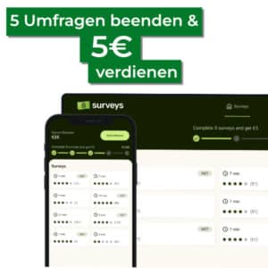 Five Surveys: 5 kurze Umfragen beantworten & 5€ verdienen