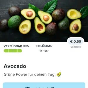 0,50€ Cashback auf Avocado bei Marktguru