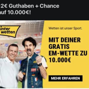 12 € Wettguthaben zum EM Start