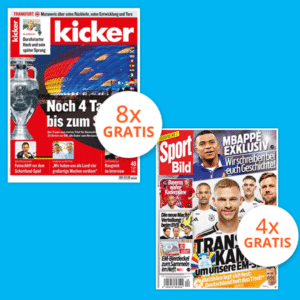 🔥 Gratis: 8 Ausgaben Kicker oder 4 Ausgaben SportBild