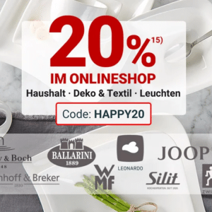 zurbrueggen: 20% Rabatt auf Haushalt, Leuchten, Deko &amp; Textil