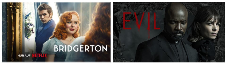 Serien Bridgerton und Evil