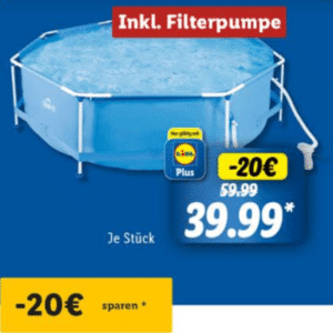 Crivit-Metal-Frame-Pool für 39,99€ statt 59,99€ dank Lidl Plus App!