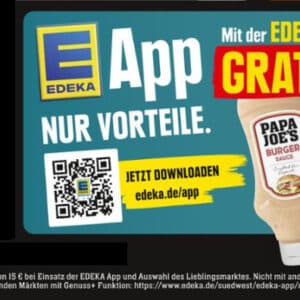 Edeka-SW App Gratis Papa Joe Sauce MEW 15€