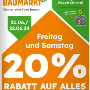 20% auf alles beim GLOBUS Baumarkt auf alles mit Stammkundenkarte