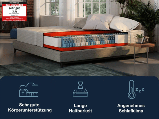 7-Zonen Taschenfederkern-Matratze Hn8 Schlafsysteme Dynamic TFK