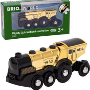 BRIO World 33630 - Goldene Batterielok mit Licht und Sound für 23,39€ (statt 27,34€)