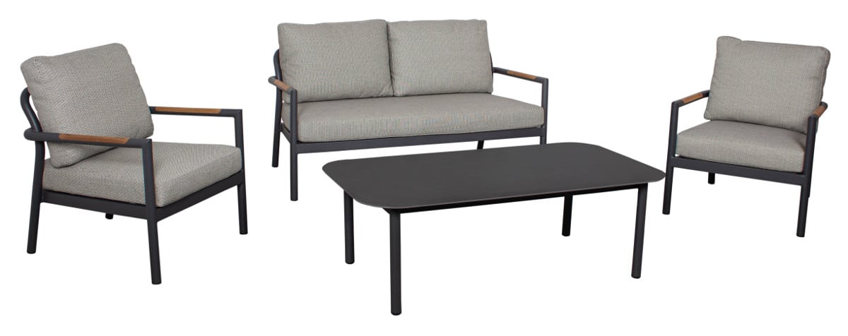 Garten-Loungeset mit Stühlen und Tisch