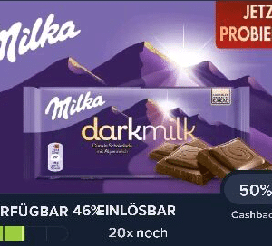 50% Cashback für Käufe bei Kaufland von Milka Darkmilk bis zu 20 Tafeln bei Marktguru