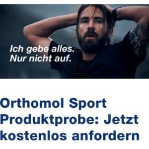 Produktprobe von Orthomol Sport jetzt gratis anfordern