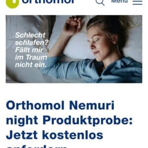 Produktprobe von Orthomol Nemuri night jetzt gratis anfordern