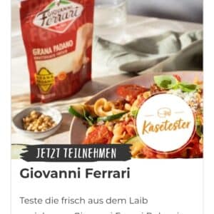 Giovanni Ferrari Grana Padano gerieben (Käse) jetzt gratis testen! Bewerbung erforderlich!