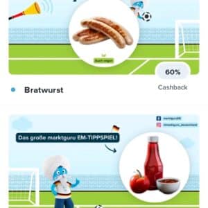 Marktguru - 60% Cashback auf Bratwürste und Ketchup