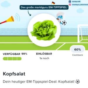 Marktguru - 60% Cashback auf Kopfsalat