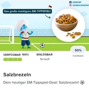 Marktguru - 50% Cashback auf Salzbrezeln