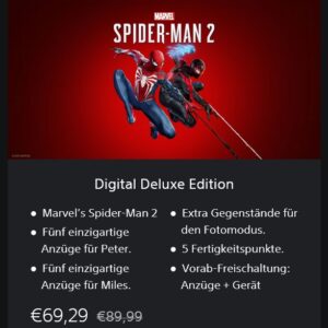 Marvel's Spider-Man 2 (PS5) | (Digital Deluxe Edition) 69,29€ statt 89,99€ | (Collector's Edition) 169,99€ statt 225,01€