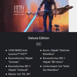 STAR WARS Jedi: Survivor - Deluxe Edition (PS5) für 34,99€ statt 64,90€