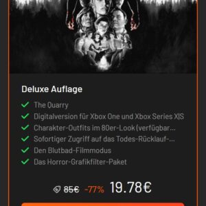 The Quarry - Deluxe Edition (Xbox ONE / Xbox Series X|S) für 19,78€ statt 30,99€