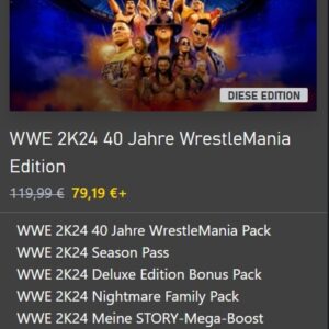 WWE 2K24 - 40 Jahre WrestleMania Edition für 65,99€ (statt 120€)