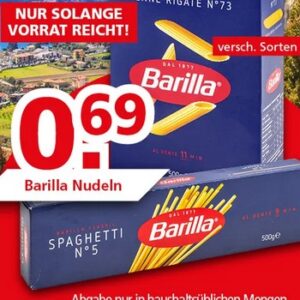 (Lokal Friedberg bei Augsburg) Barilla Nudeln für 69 Cent bei Segmüller am 28. &amp; 29.06.2024