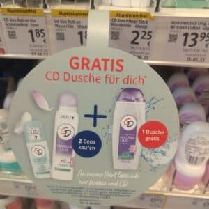 CD Duschgel als Gratis Zugabe zu zwei Deo