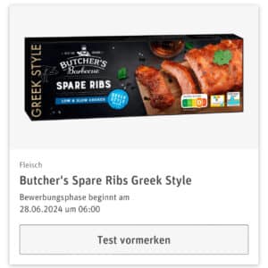 REWE Produktest - Butcher&#039;s Spare Ribs Greek Style (ab 28.06.2024)