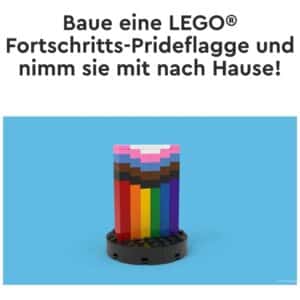 20.6.: Baue eine LEGO® Fortschritts-Prideflagge und nimm sie mit nach Hause!