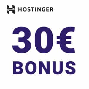 30€ Bonus: Hostinger Website Builder - 12 Monatsplan für effektiv 0,92€ mtl.