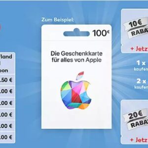 Lokal: Apple Geschenkkarte(n) kaufen und bis zu 20 € Kaufland Card Coupon sichern (mit Kauflandcard)