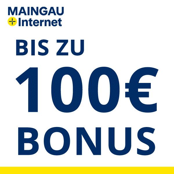 Thumbnail Maingau DSL: Bis zu 100€ Bonus auf euren neuen Anschluss, z.B. 250 MBits/s für eff. 24,78 mtl.!