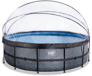 EXIT Pool ø488x122cm mit Sand­fil­ter­pum­pe und Abdeckung - Grau für 549 € (statt 976,65 €)